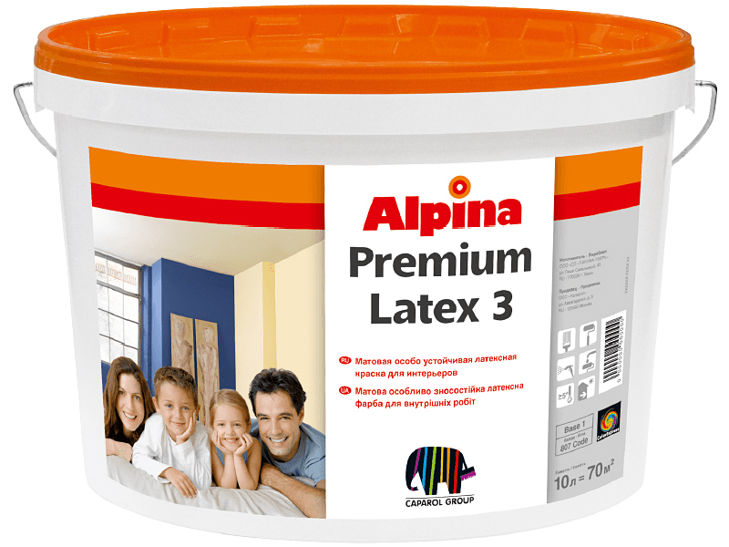 Матова латексна фарба ALPINA Premiumlatex 3 E.L.F. B3 (9,4 л)