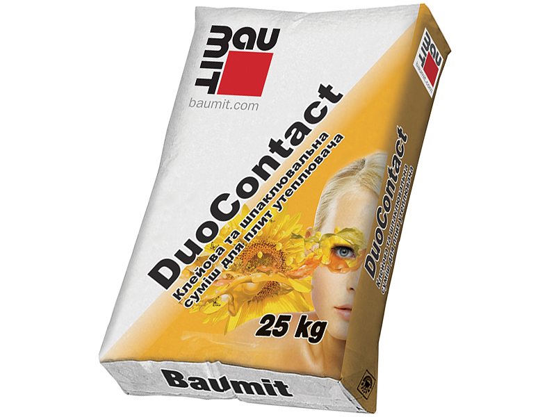 Суміш для кріплення пінополістирольних плит BAUMIT DuoContact 25 кг