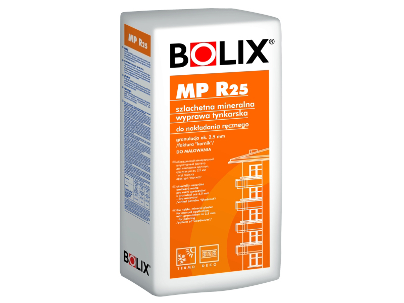 Штукатурка мінеральна BOLIX MP R25 (біла) 25 кг