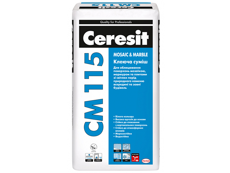 Клей для мармуру CERESIT CM 115 25 кг