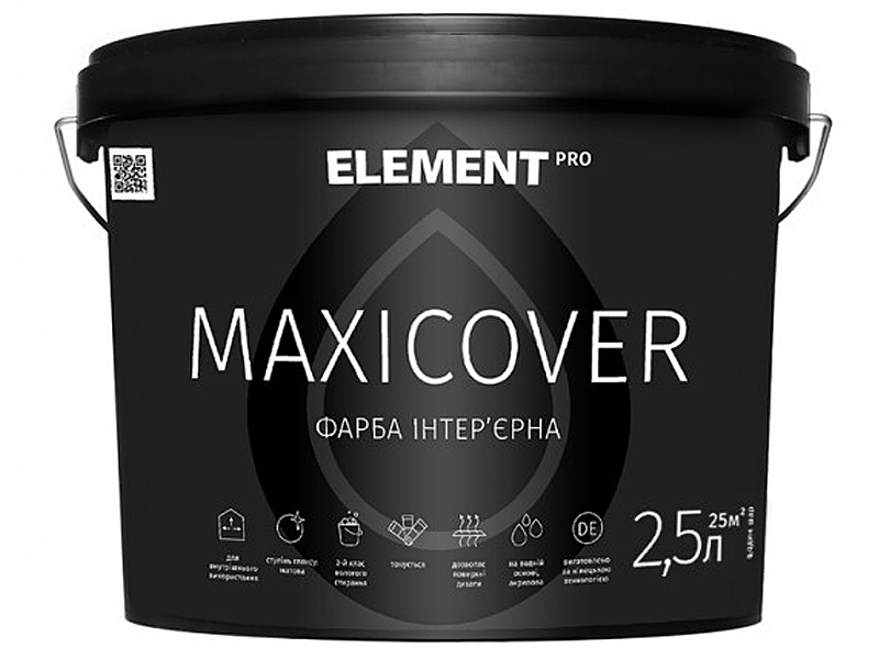 Абсолютно матова латексна фарба ELEMENT Pro Maxicover (10 л)