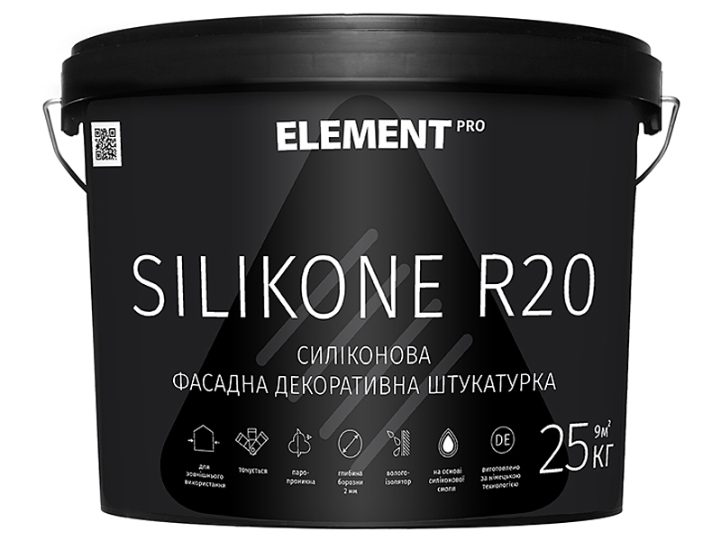 Фасадна штукатурка ELEMENT Pro Silikone R20 (25 кг)