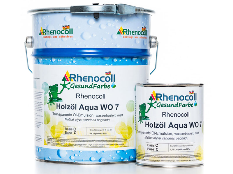 Водне покриття з натуральних смол на масляно-алкідній основі RHENOCOLL Holzöl Aqua WO 7 (20 л)