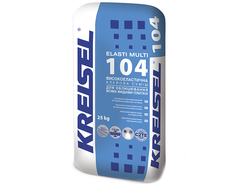 Клей для плитки еластичний KREISEL 104 Elasti-Multi (25 кг)