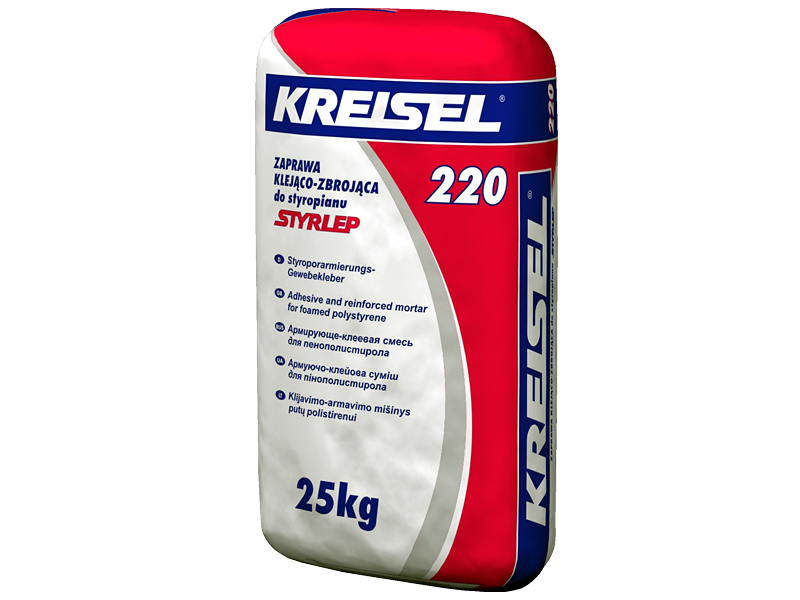 Клей для армування пінополістирольних плит KREISEL 220 Styrlep (25 кг)