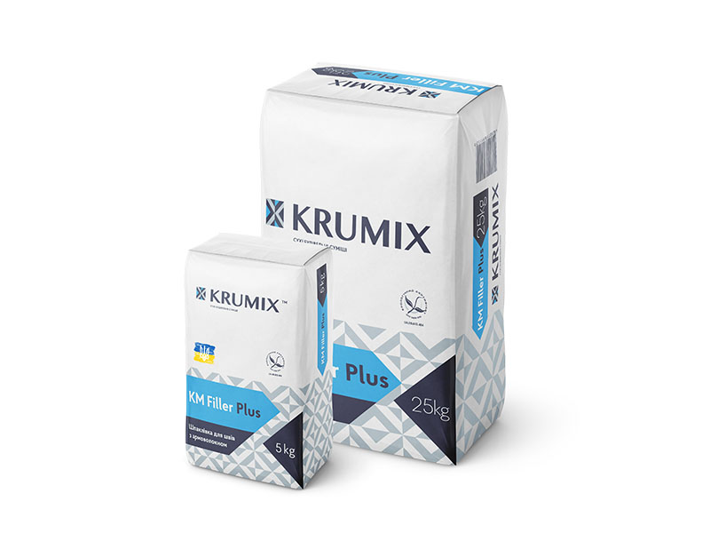 Шпаклівка гіпсова для швів KRUMIX КМ Filler Plus, 5 кг