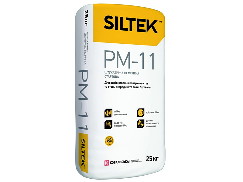 Штукатурка цементна стартова для машинного нанесення SILTEK PM-11