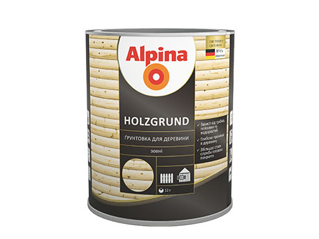 Грунтовка для деревини ALPINA Holzgrund, 2,5 л