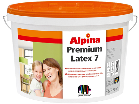Шовковисто-матова латексна фарба ALPINA Premiumlatex 7 E.L.F. B1 (10 л)