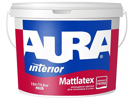 Миюча фарба для стін і стелі AURA Mattlatex (10 л)