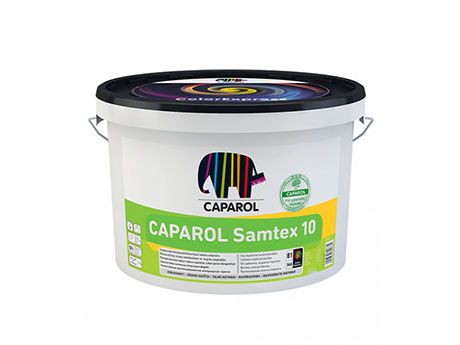 Фарба інтер'єрна латексна CAPAROL Samtex 10, шовковисто-матова, білий, 10 л