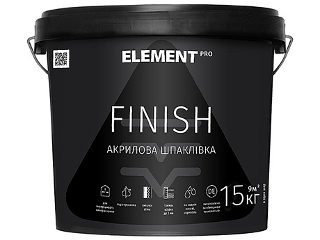 Готова шпаклівка ELEMENT Pro Finish (8 кг)