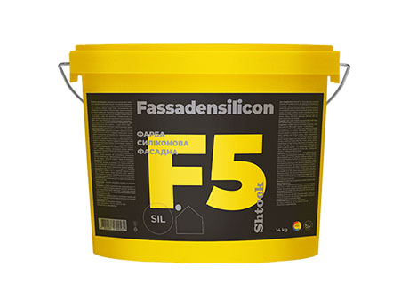 Краска фасадная силиконовая SHTOCK F5 Fassadensilicon, матовый, база C, 14 кг