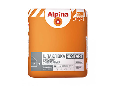 Шпаклівка ремонтна універсальна ALPINA Restart, 10кг