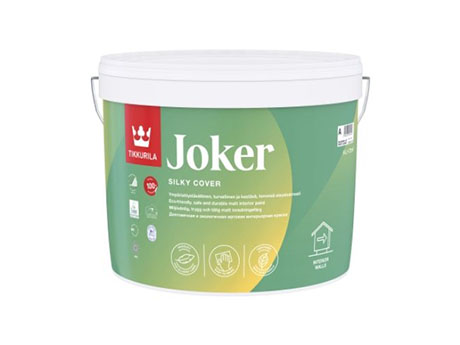 Фарба інтер'єрна акрилова TIKKURILA шовковисто-матова Joker, білий, 2,7 л