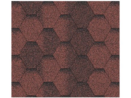 Бітумна черепиця АКВАІЗОЛ Мозаїка червона (3 м²)
