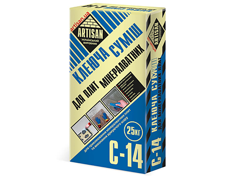 Клеюча суміш для мінераловатних плит АРТИСАН C-14 (25 кг)