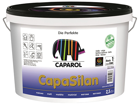 Фарба інтер'єрна силіконова глибоко-матова CAPAROL CapaSilan, білий, 10 л