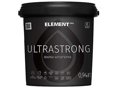 Дуже зносостійка латексна фарба ELEMENT Pro Ultrastrong База А (1 л)