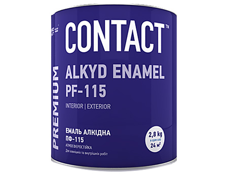 Емаль алкідна DNIPRO CONTACT ПФ-115 (біла) 2,8 кг