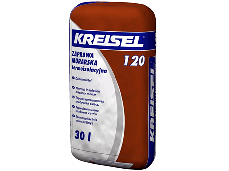 Теплоізоляційна кладочна суміш KREISEL 120 Dammortel (30 л)