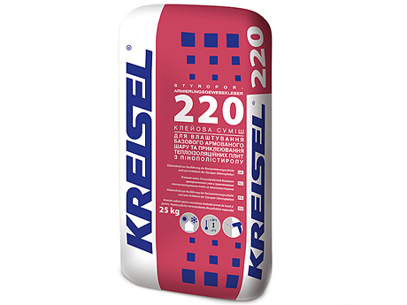 Клей для армування пінополістирольних плит KREISEL 220 Styrlep (25 кг)