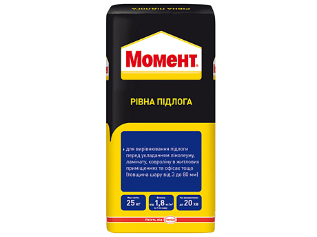 Суміш для вирівнювання підлоги МОМЕНТ Рівна підлога 25 кг