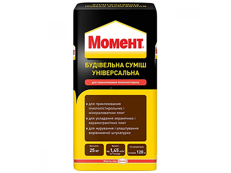 Універсальний будівельний розчин МОМЕНТ 25 кг