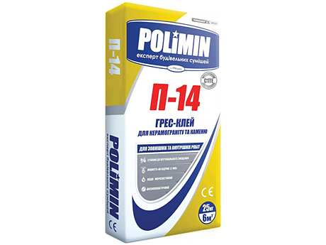 Клей для плитки ПОЛІМІН П-14 (25 кг)