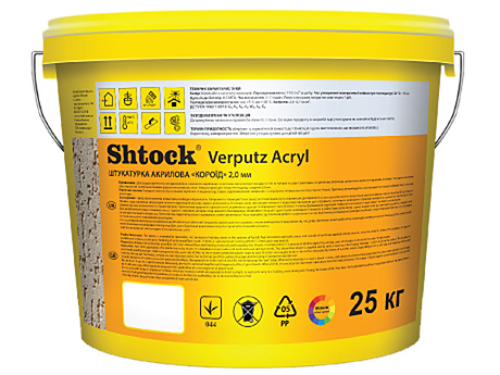 Штукатурка акрилова короїд SHTOCK 2,0 мм (база C) 25 кг