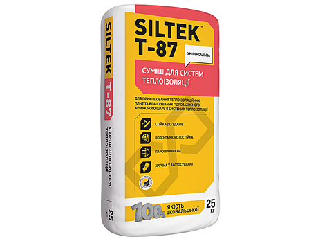Суміш для армування мінеральної вати і пінопласту SILTEK T-87