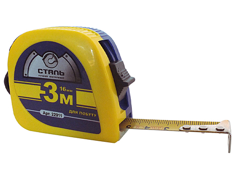 Рулетка вимірювальна СТАЛЬ 7,5 м х 25 мм